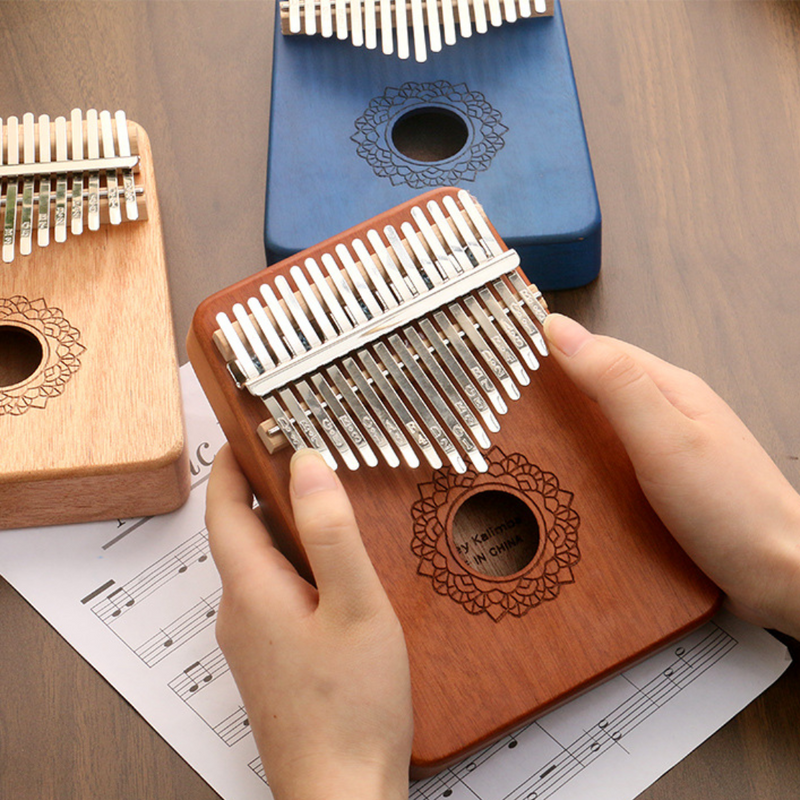 Wholesale Manufacturer Kalimba 17 Key Thumb Piano with Mahogany Wood Portable Mbira Finger Piano Gifts for Kids and Piano Beginners Professional