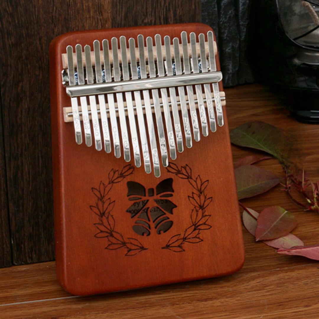 Bowknot Bell Portable 17 Keys Mbira Finger Piano