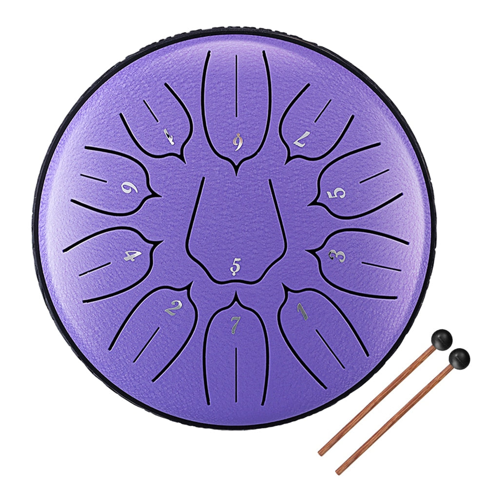 6 inch 11 Tone D Key Steel Tongue Drum