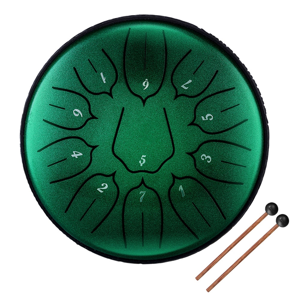 6 inch 11 Tone D Key Steel Tongue Drum