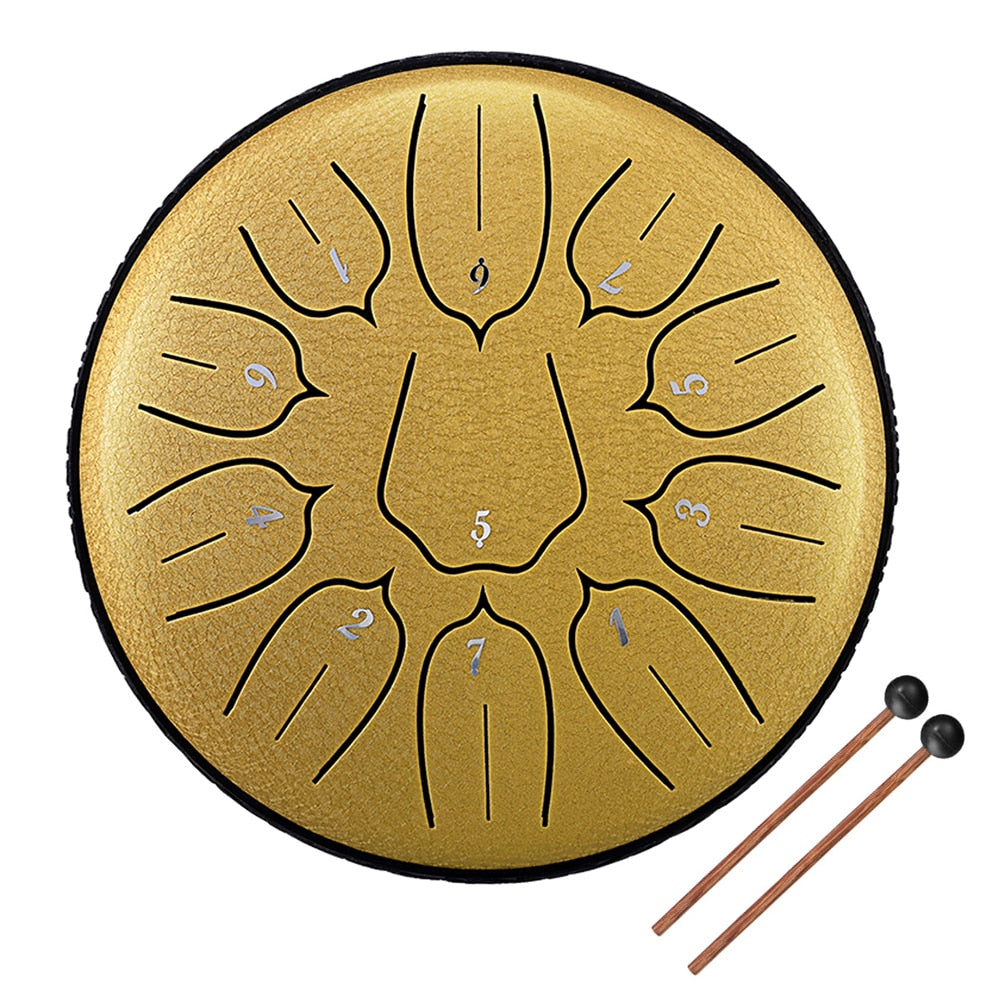 6 inch 11 Tone D Key Steel Tongue Drum