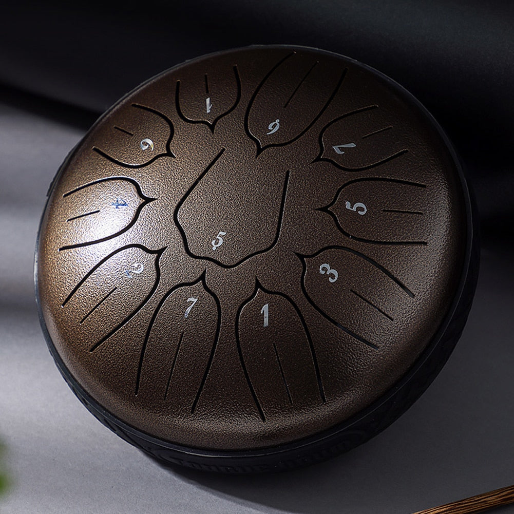 6 inch 11 Tone D Key Steel Tongue Drum