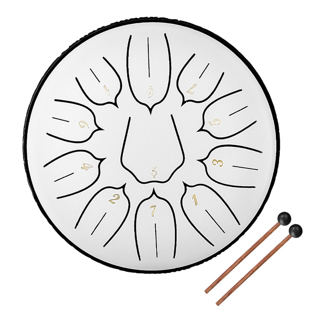 6 inch 11 Tone D Key Steel Tongue Drum