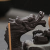 Quemador de cascada de dragón, soporte de incienso de reflujo de cerámica