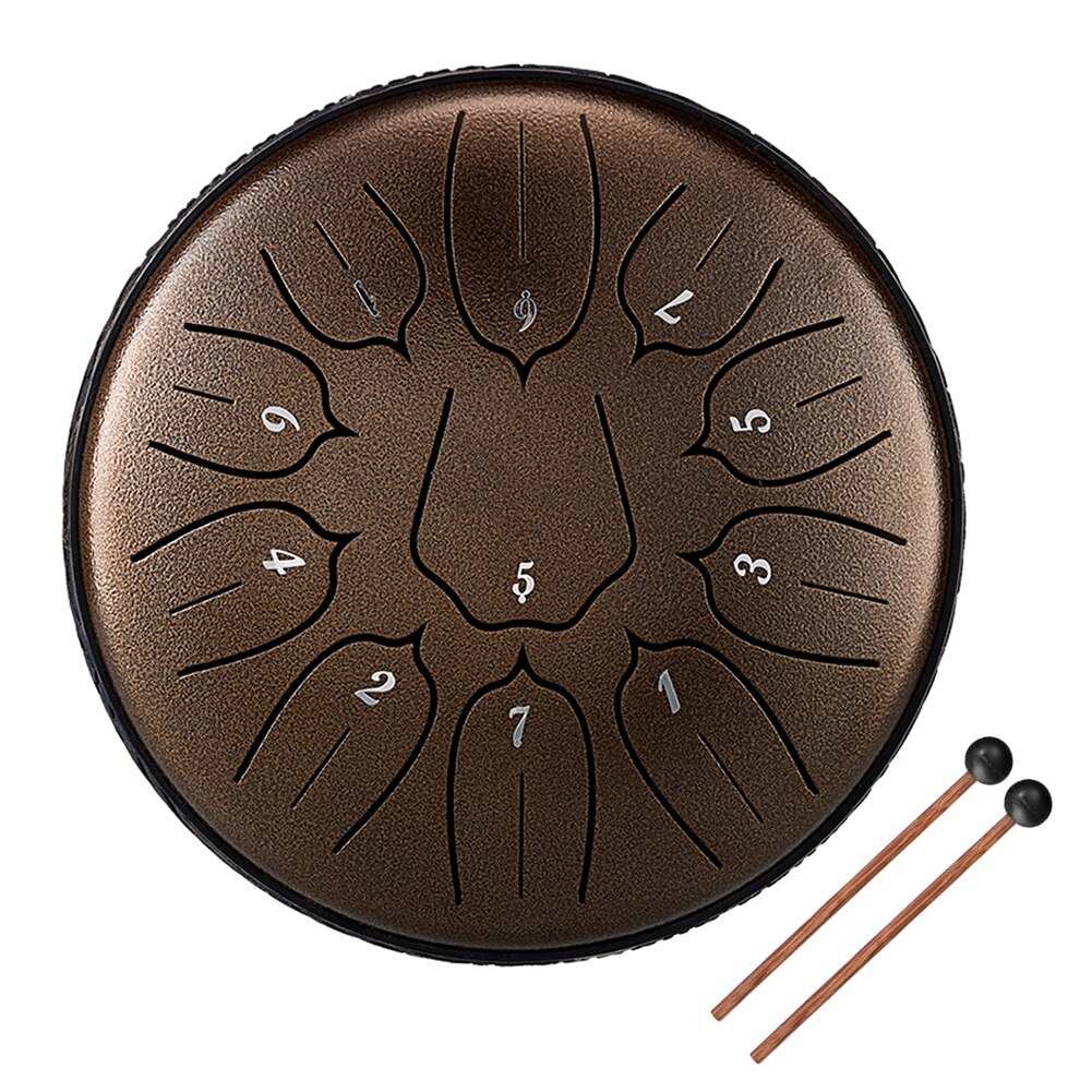 6 inch 11 Tone D Key Steel Tongue Drum