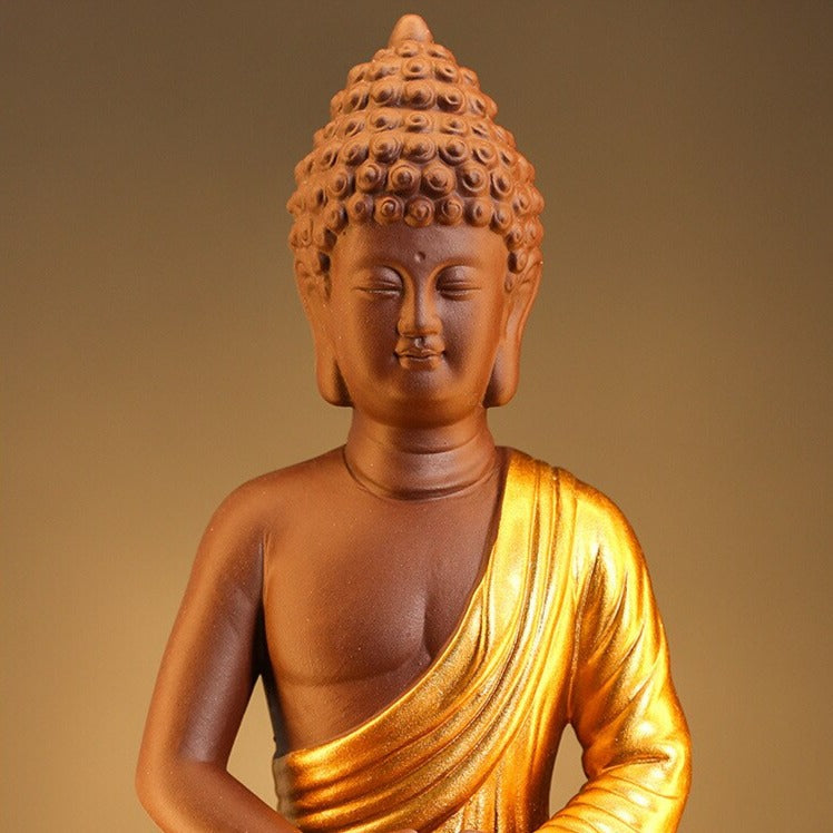Quemador de incienso LED de reflujo Zen, monje Buda, ornamento para sala de estar, Yoga, meditación